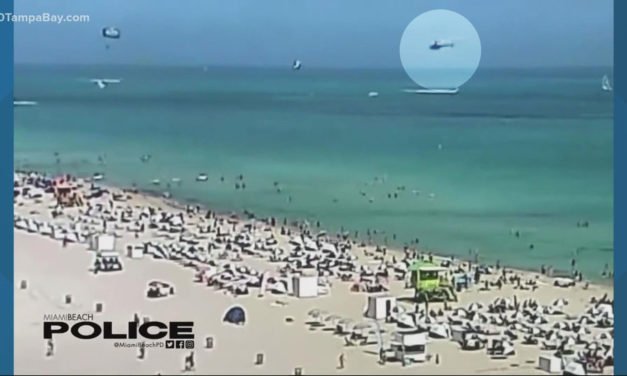 Helicóptero se estrella en el océano cerca de bañistas en Miami Beach