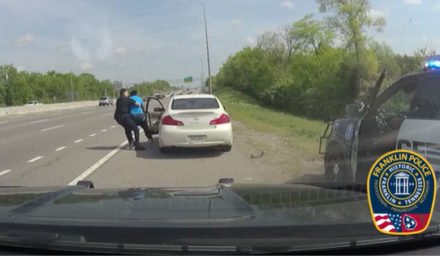 Intenso video de dashcam muestra a un sospechoso que huye atropellando a un oficial de policía de Franklin en la I-65