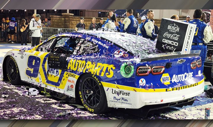 Chase Elliott en la cima en la carrera Ally 400 NASCAR Cup Series en Nashville Superspeedway