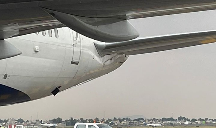 Dos aviones chocan en una pista en el Aeropuerto Internacional de la Ciudad de México
