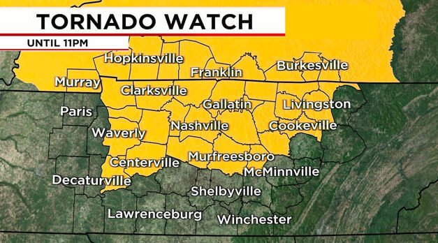 Storm Alert: Vigilancia y precauciones por el paso del tornado aún vigentes hasta las 11 p. m. para Tennessee y Kentucky