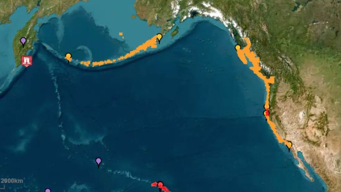 Alerta de tsunami en EE.UU. tras poderoso sismo cerca de la península rusa de Kamchatka