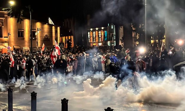 Manifestantes irrumpen en el patio de la residencia del presidente de Georgia