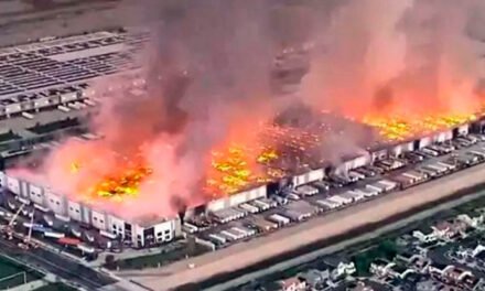 Un vídeo aterrador muestra a un empleado descontento provocando un incendio en un almacén de Ontario: “Lo único que tenían que hacer era pagarnos lo suficiente para vivir”.