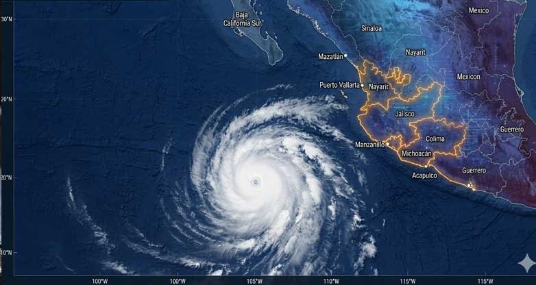 El SMN vigila dos zonas de baja presión en el océano Pacífico que podrían convertirse en el ciclón Elida
